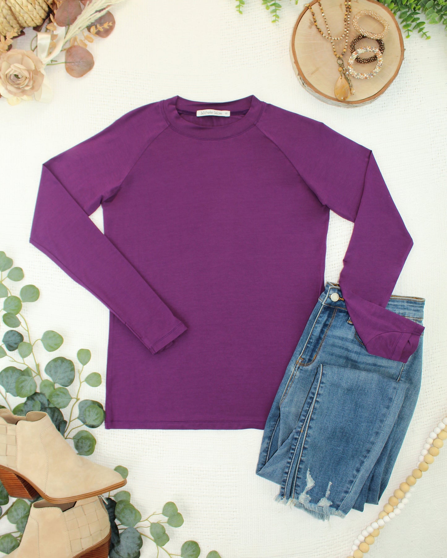 Michelle Mae Blair Long Sleeve Top - Purple