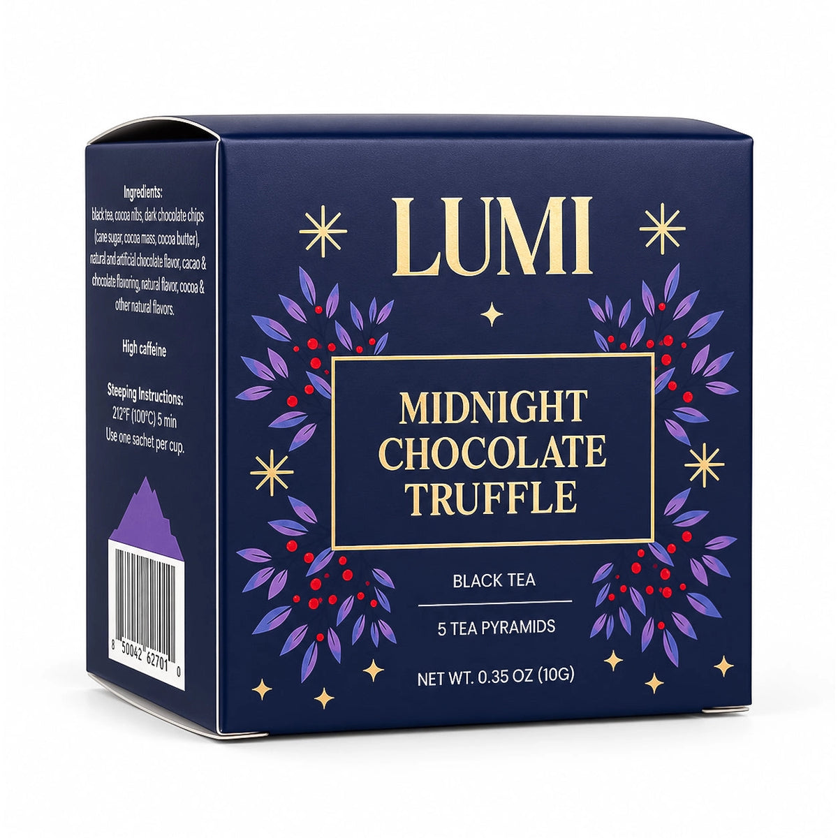 PREORDER Lumi Holiday Midnight Chocolate Truffle - 5 Premium Tea Bags