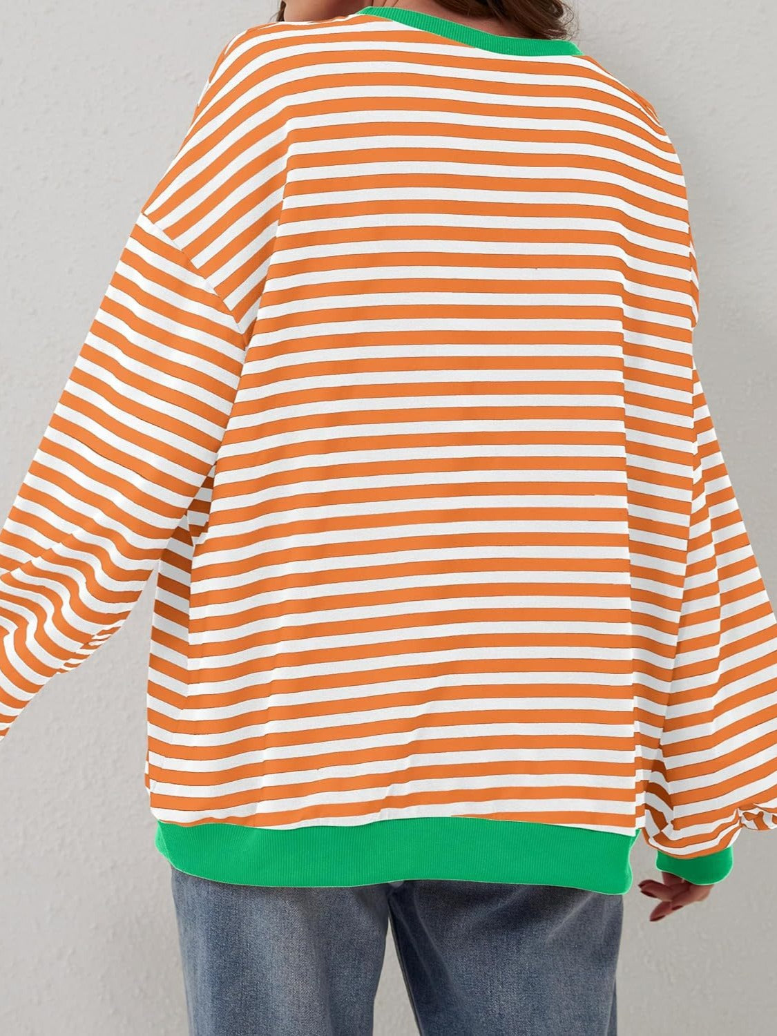 Preorder: Lovelet Contrast Striped Oversized Pullover