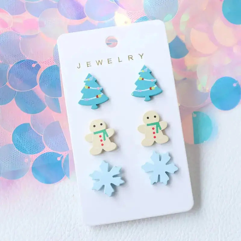 Preorder: Holiday Earrings Studs Set (multiple options)