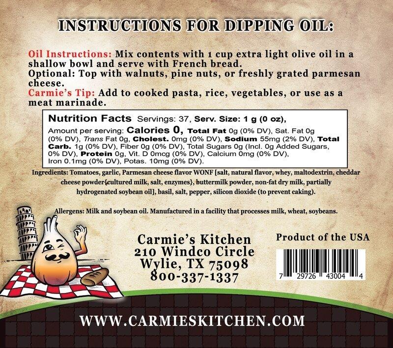 Carmie's Dip Mix - Pesto Dipping Oil