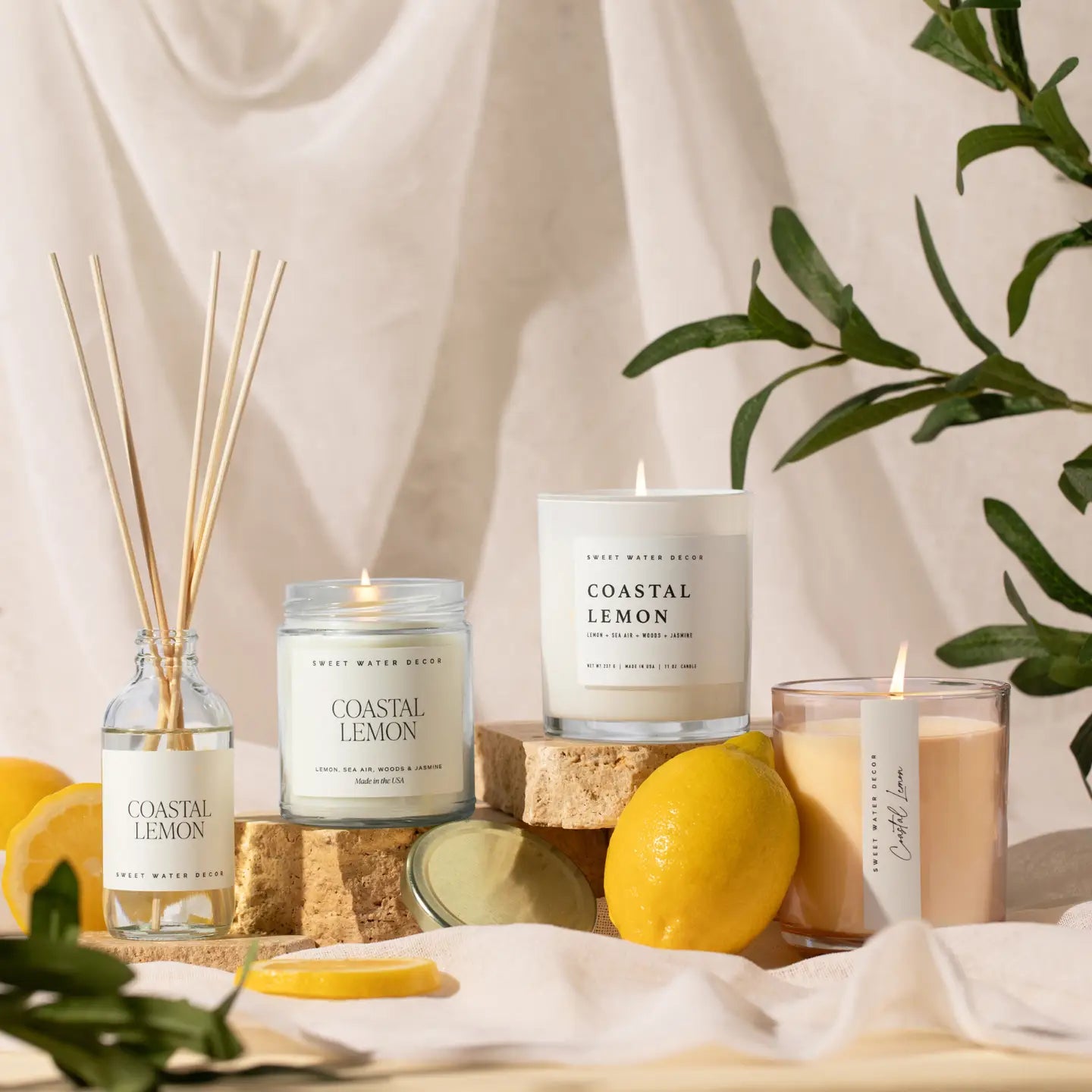 Sweetwater Decor | Coastal Lemon 11 oz Soy Candle