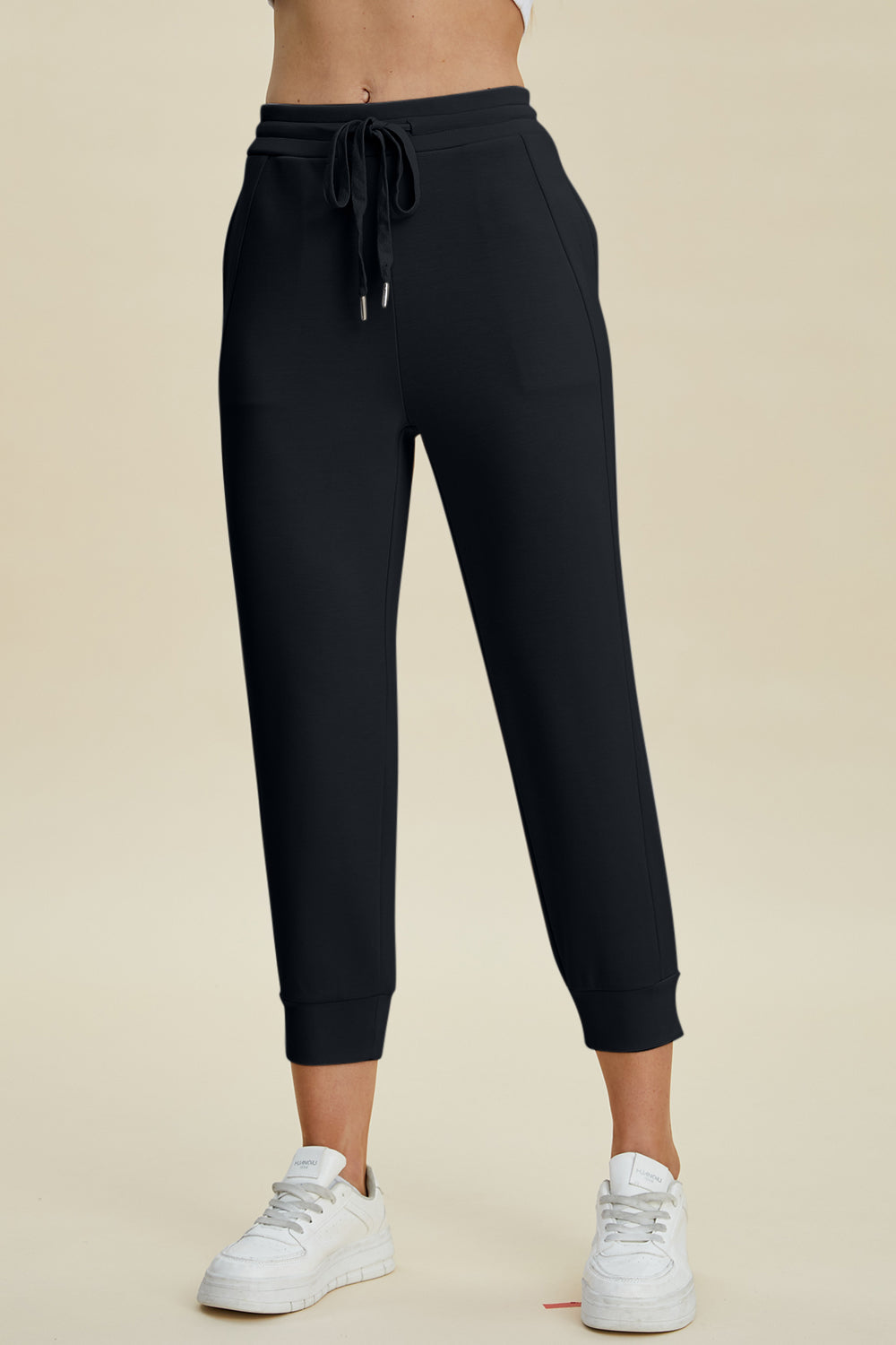 Air Scuba Drawstring High Waist Cropped Joggers