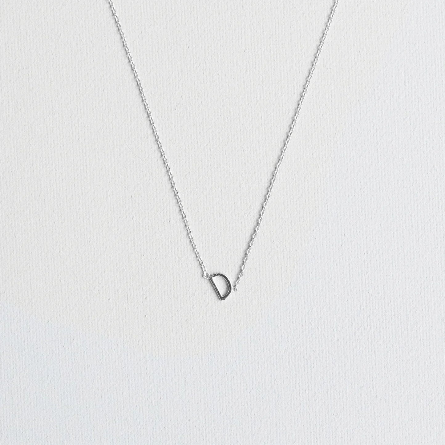 Initial Necklace Silver