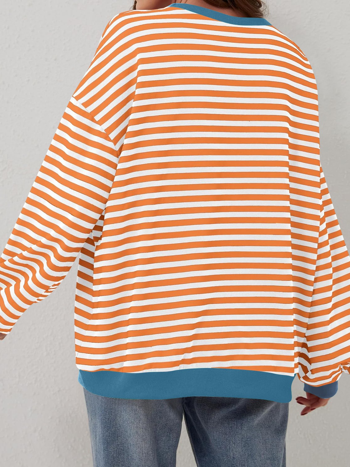 Preorder: Lovelet Contrast Striped Oversized Pullover