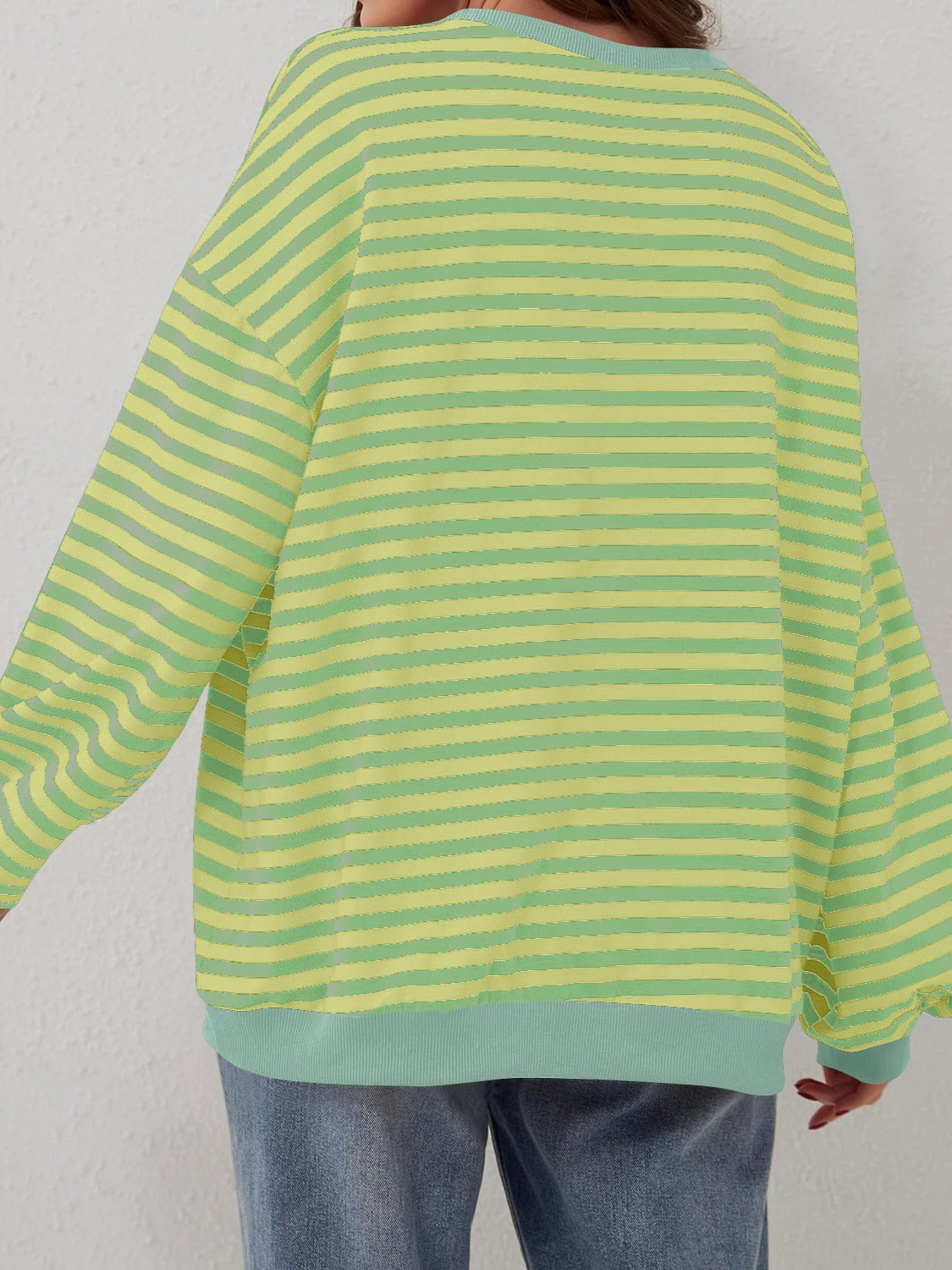 Preorder: Lovelet Contrast Striped Oversized Pullover