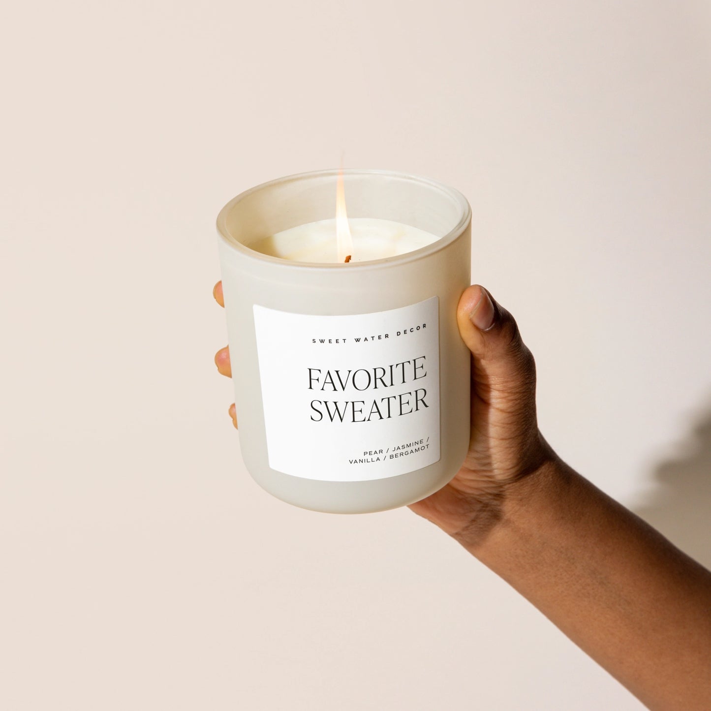 Sweetwater Decor | Favorite Sweater 15 oz Soy Candle, Matte Jar