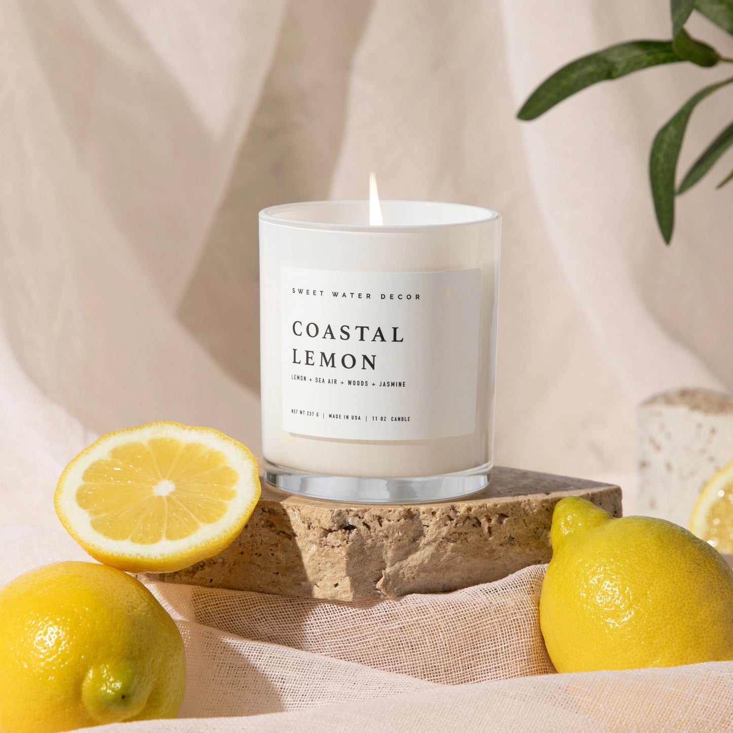 Sweetwater Decor | Coastal Lemon 11 oz Soy Candle