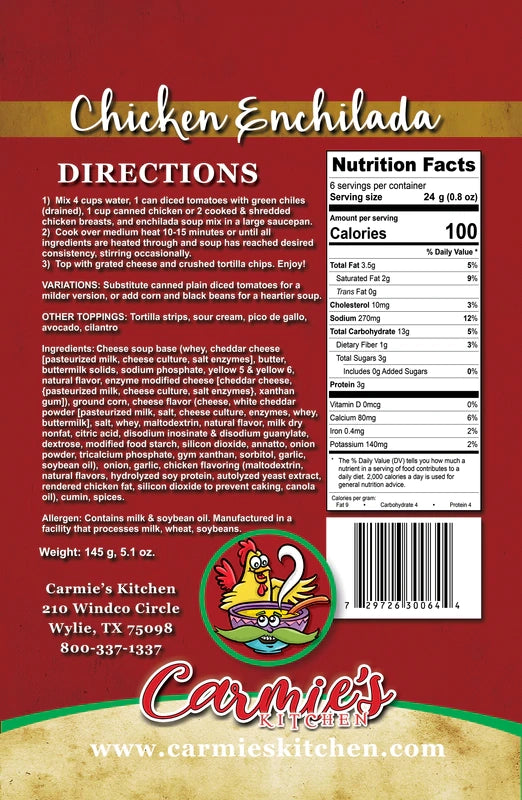 Carmie's Soup Mix - Chicken Enchilada