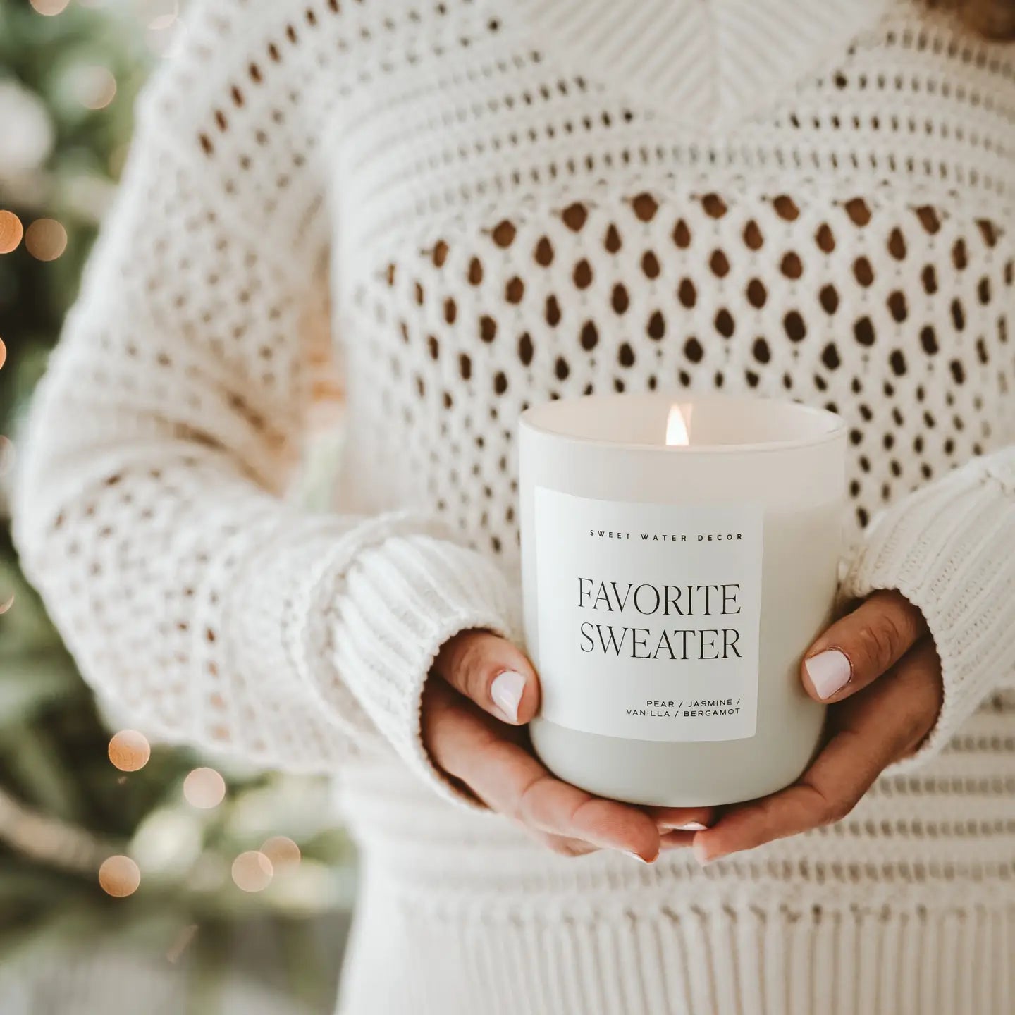 Sweetwater Decor | Favorite Sweater 15 oz Soy Candle, Matte Jar