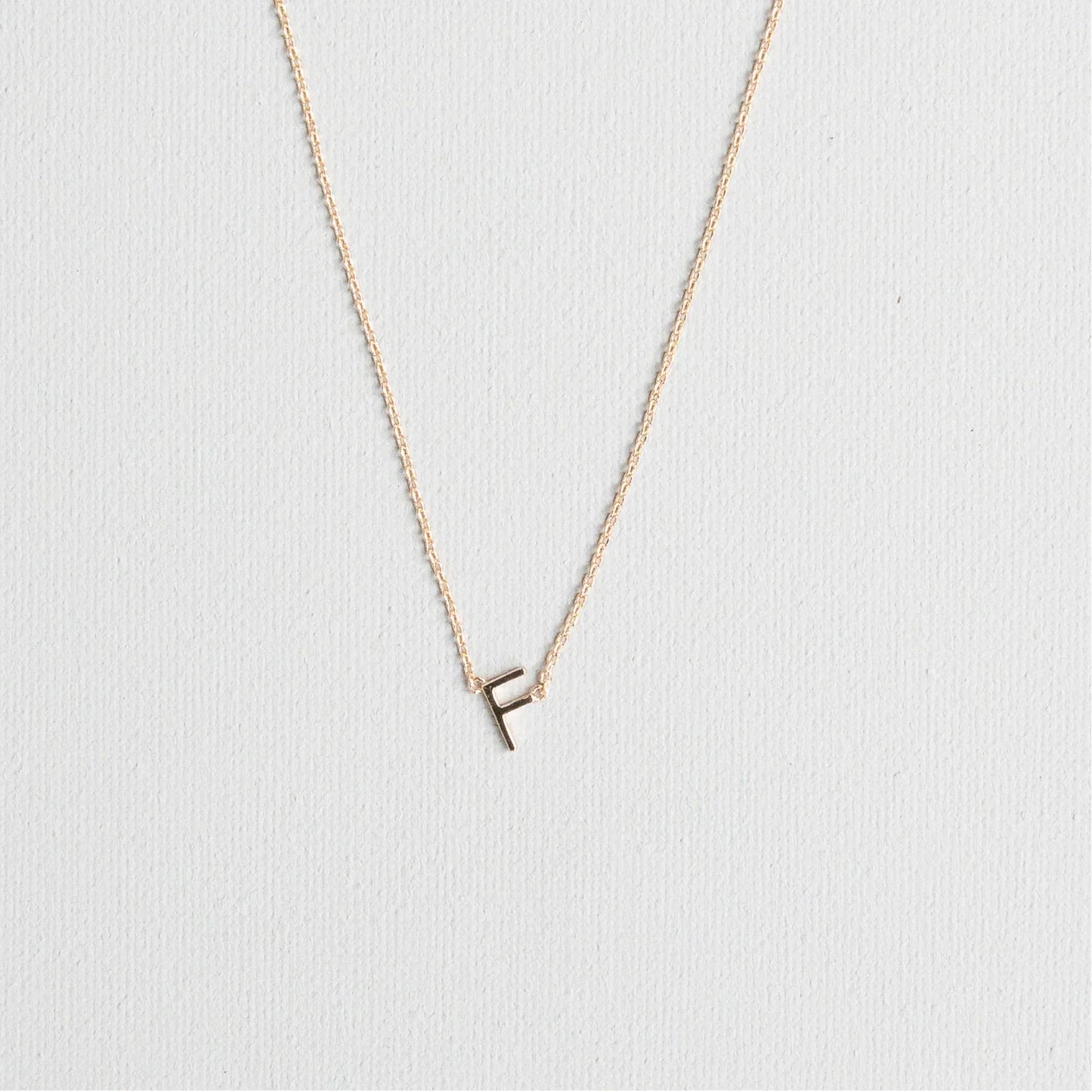 Initial Necklace In Gold