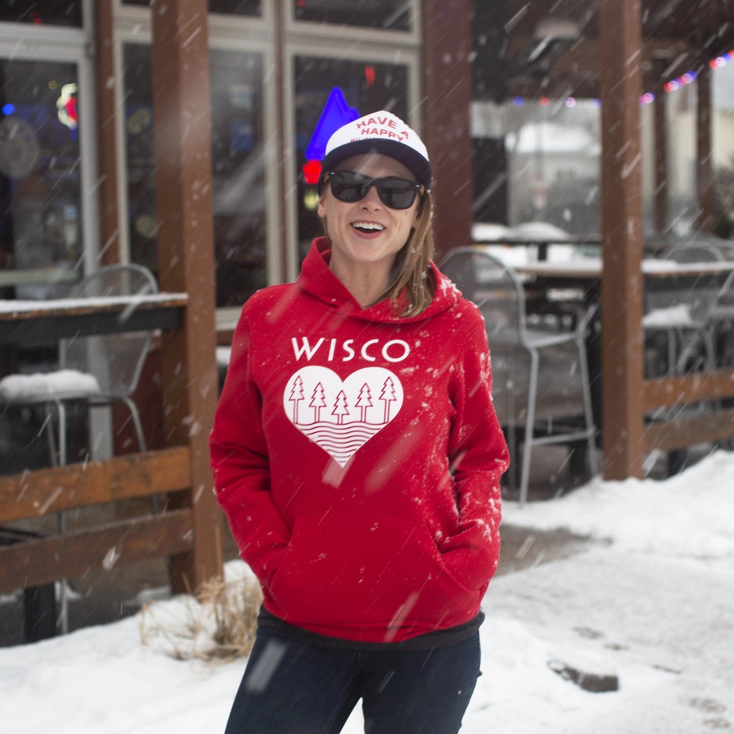 Preorder: Giltee Wisco Roots Heather Red Unisex Hoodie