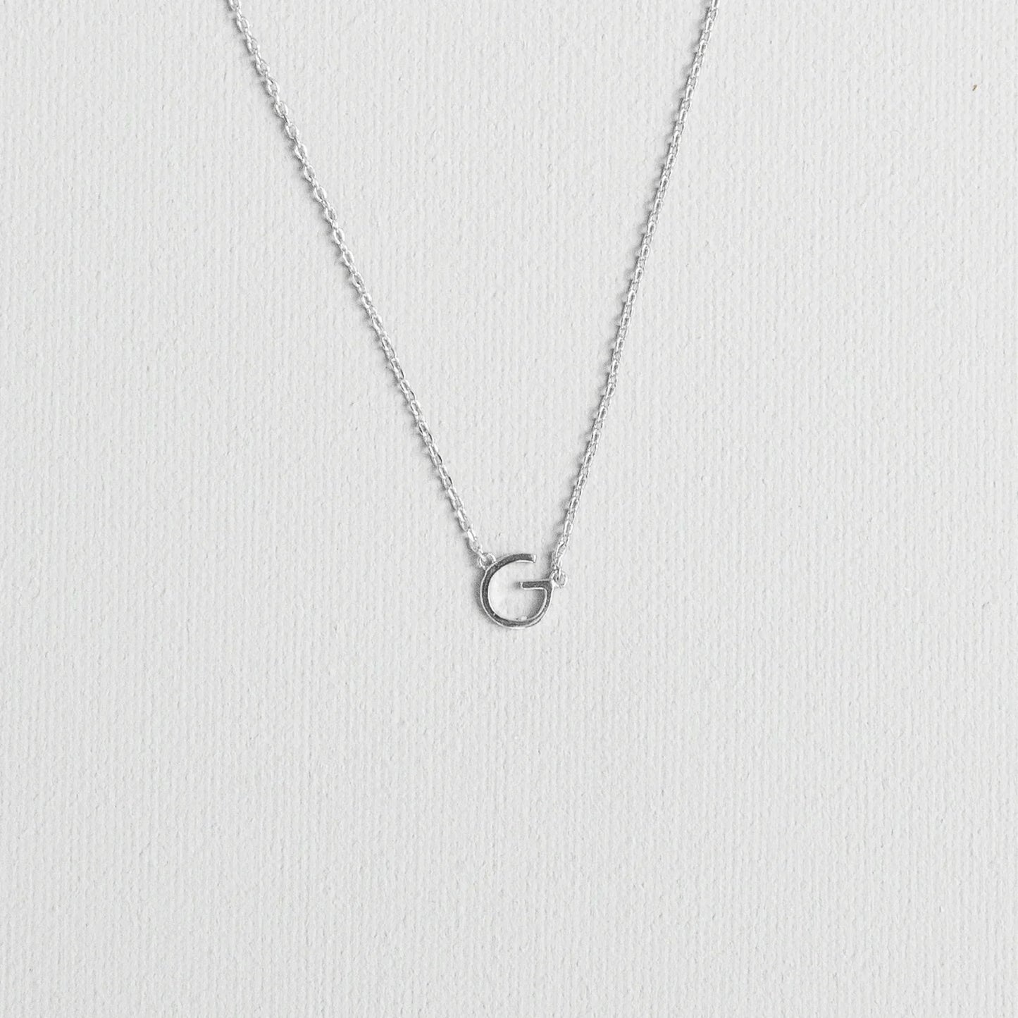 Initial Necklace Silver
