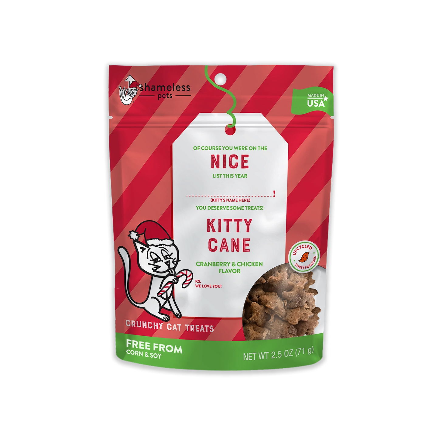 Holiday - Nice List: Kitty Cane Crunchy Cat Treats