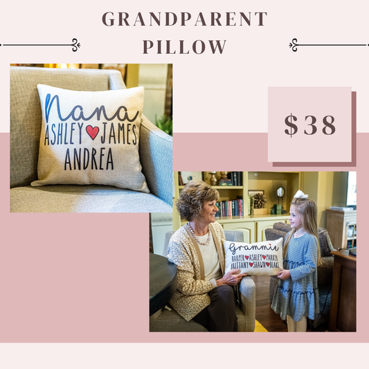 Preorder: Personalized Grandparent Pillow