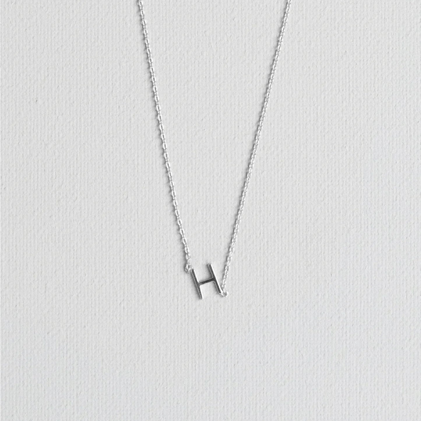 Initial Necklace Silver