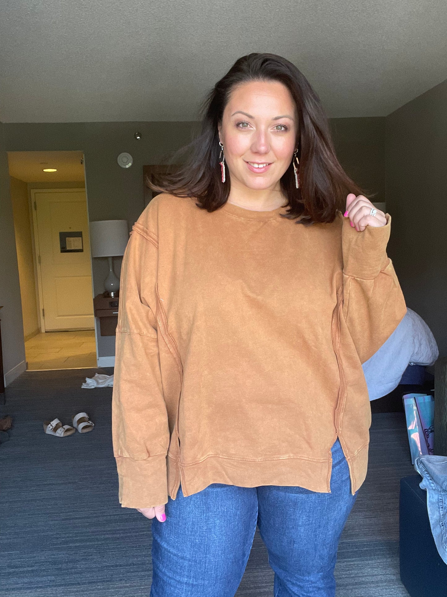Sew in Love Mineral Wash Pullover (2 colors)
