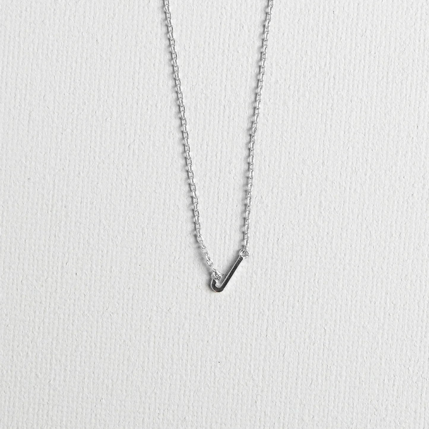 Initial Necklace Silver