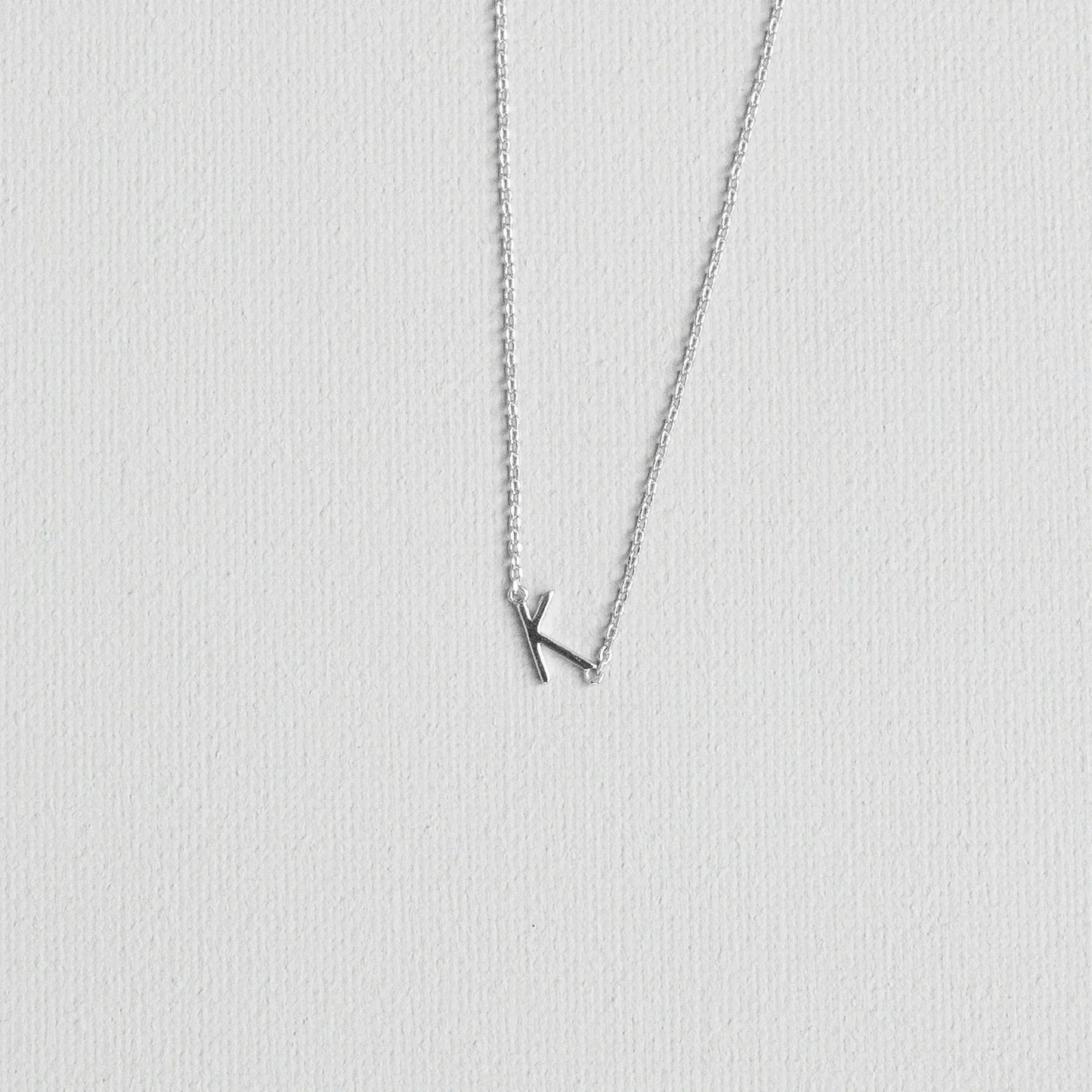 Initial Necklace Silver