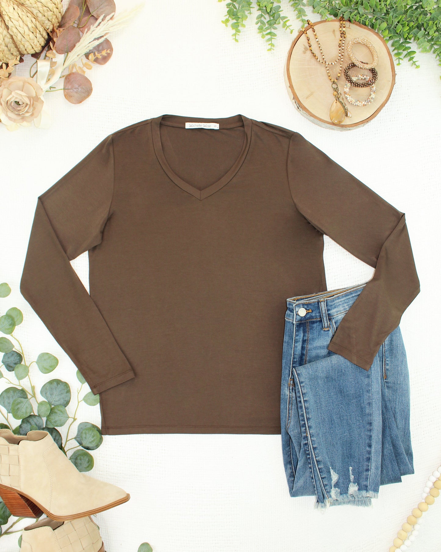 Michelle Mae Larissa Long Sleeve - Brown