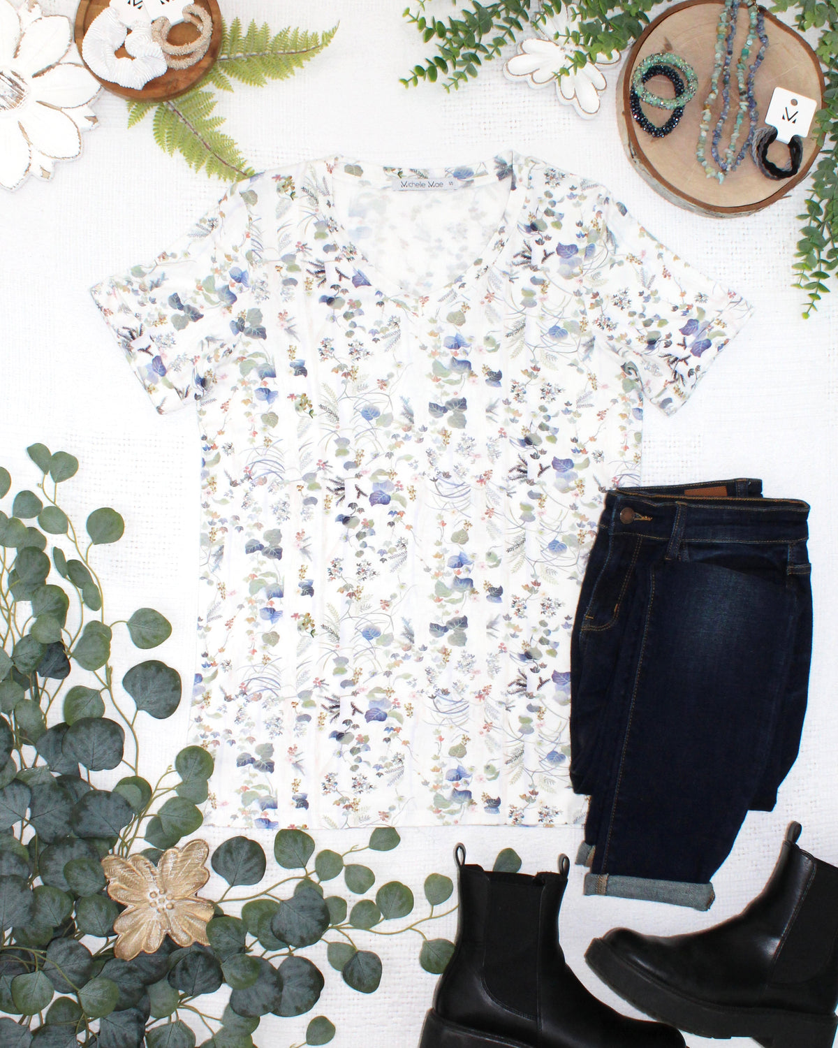 Michelle Mae Sophie Top - Olive Meadow