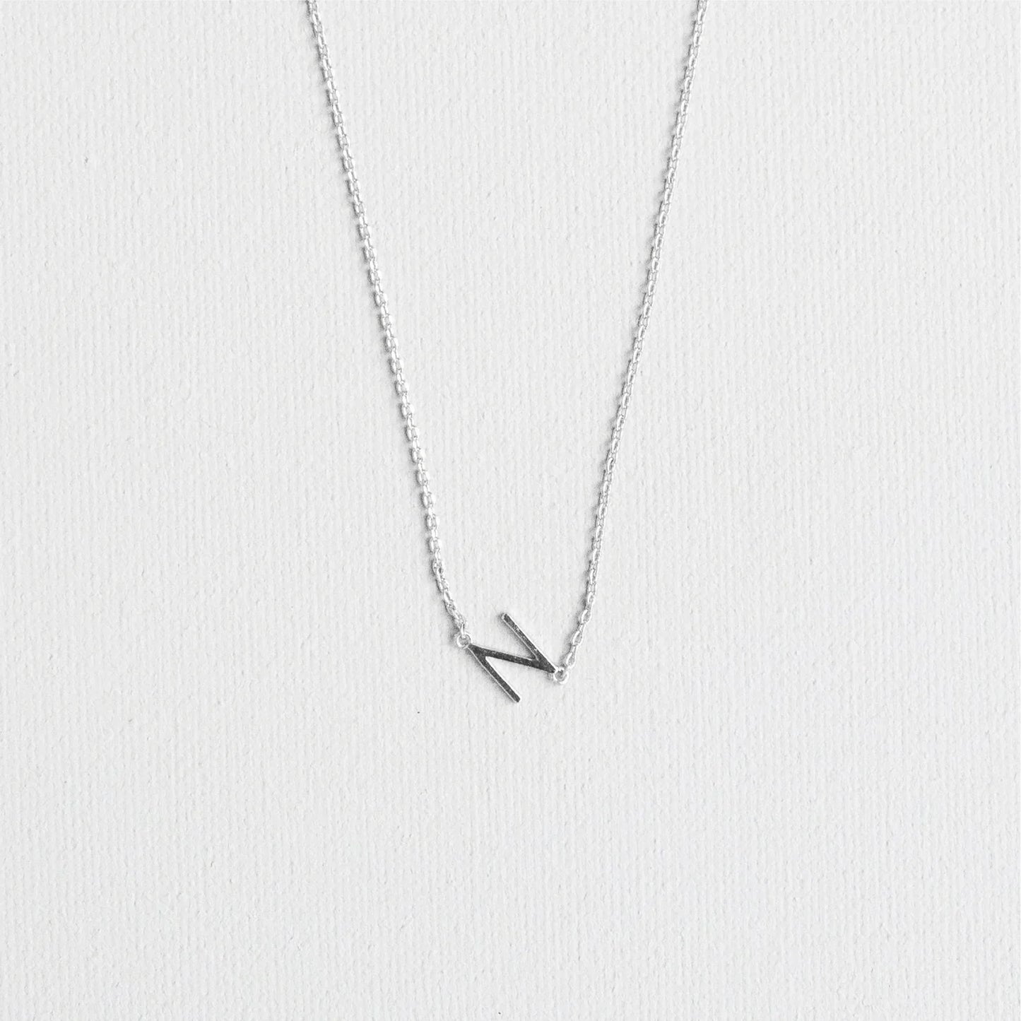 Initial Necklace Silver