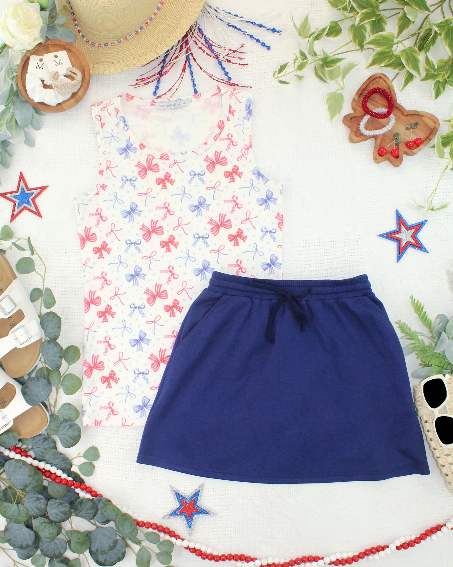 Michelle Mae Serena Luxe Skort - Navy