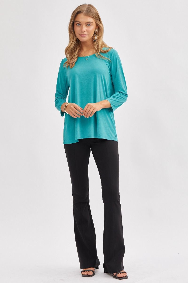 Dear Scarlett Signature Classic Round Neck Top in 7 Solid Colors