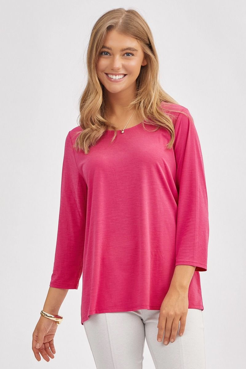 Dear Scarlett Signature Classic Round Neck Top in 7 Solid Colors