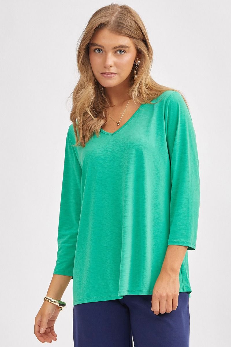 Dear Scarlett Signature Classic V-Neck Top in 8 Colors