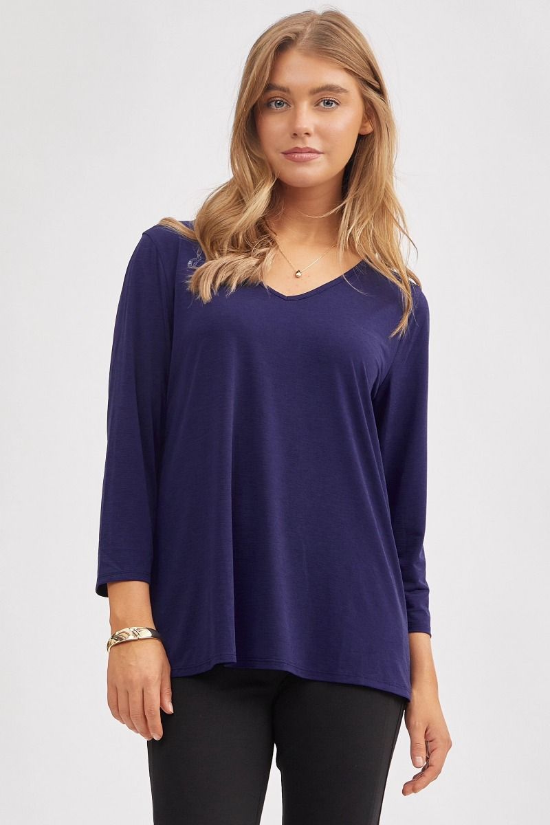 Dear Scarlett Signature Classic V-Neck Top in 8 Colors