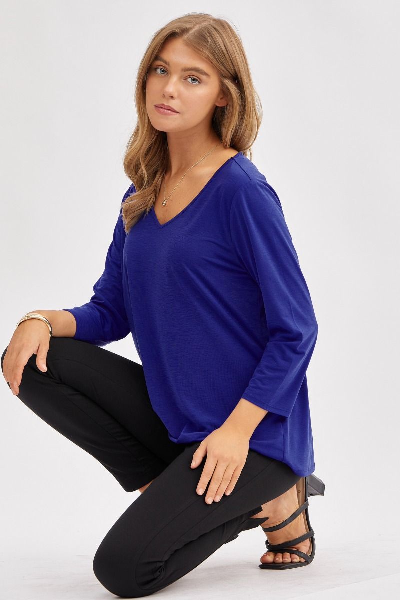 Dear Scarlett Signature Classic V-Neck Top in 8 Colors