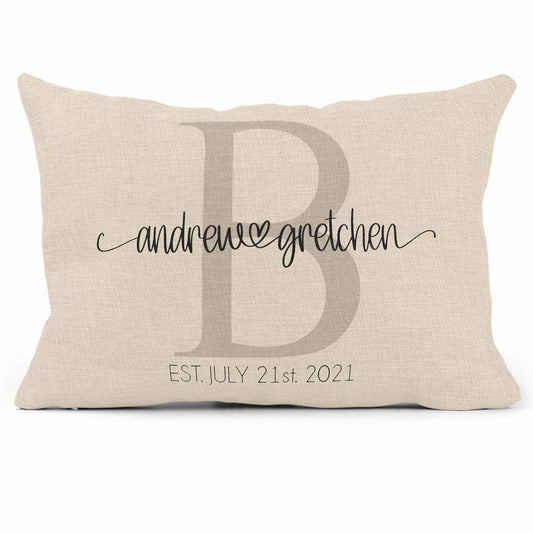 Preorder: Last Name Initial Pillow