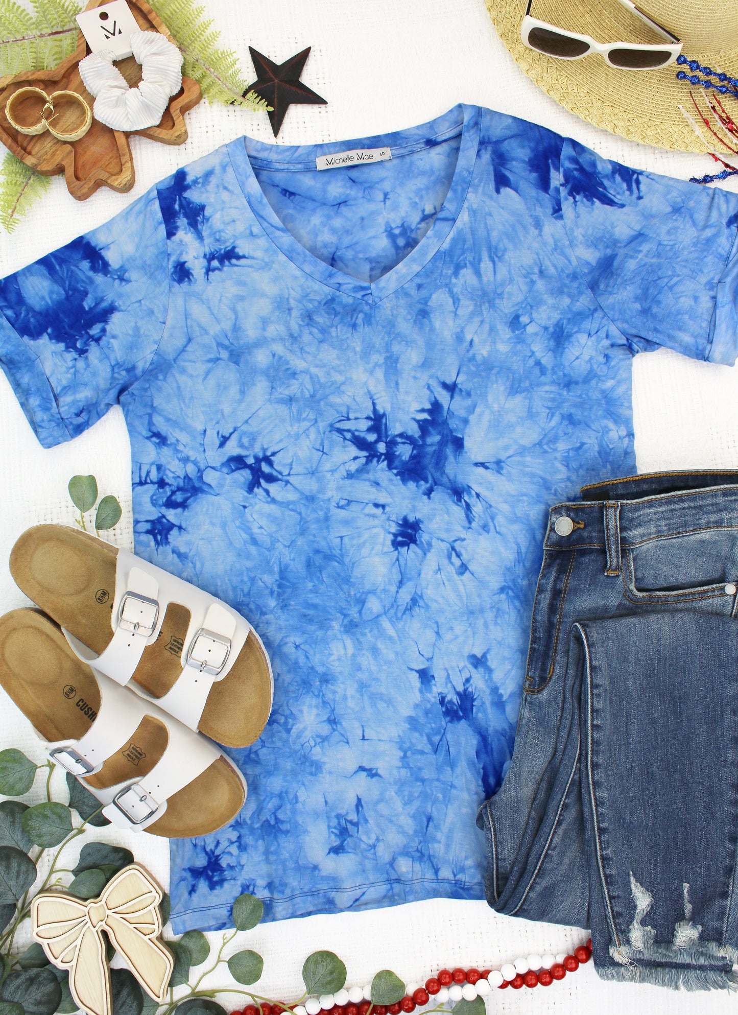 Michelle Mae Sophie Top - Blue Tie Dye