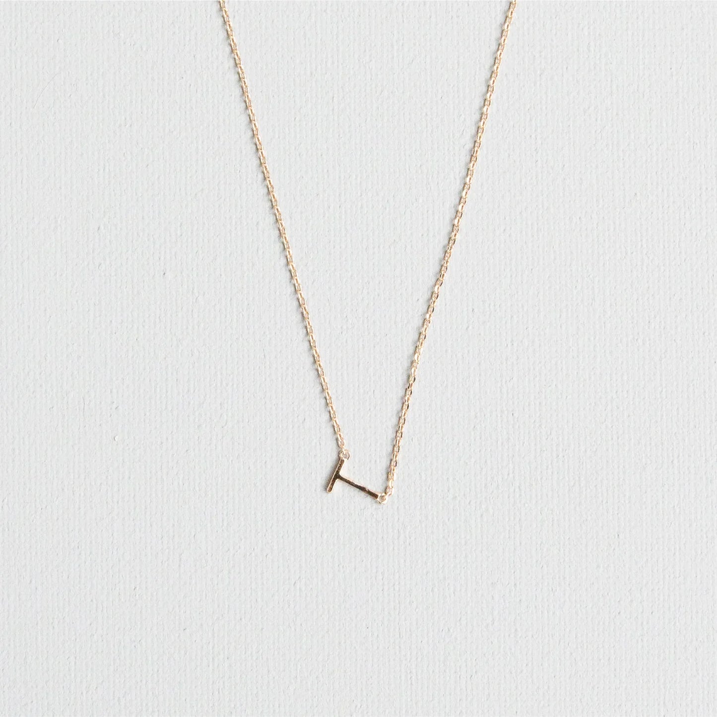 Initial Necklace In Gold
