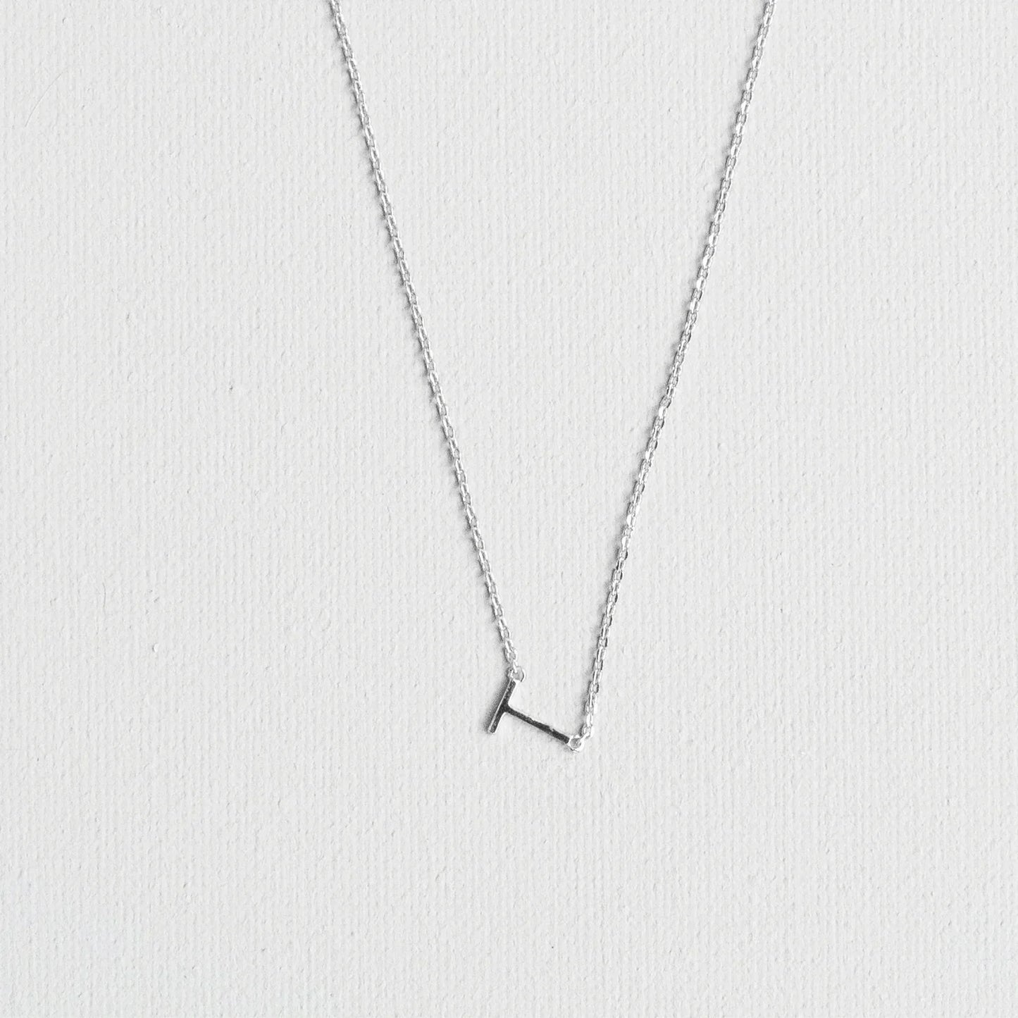 Initial Necklace Silver