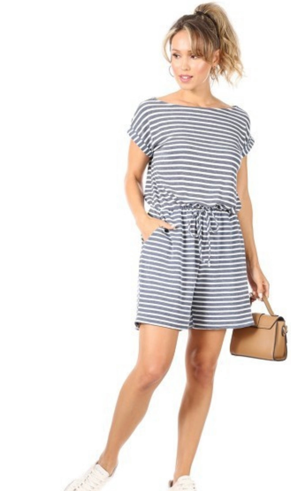 Taking a Stroll Striped Romper (multiple colors)