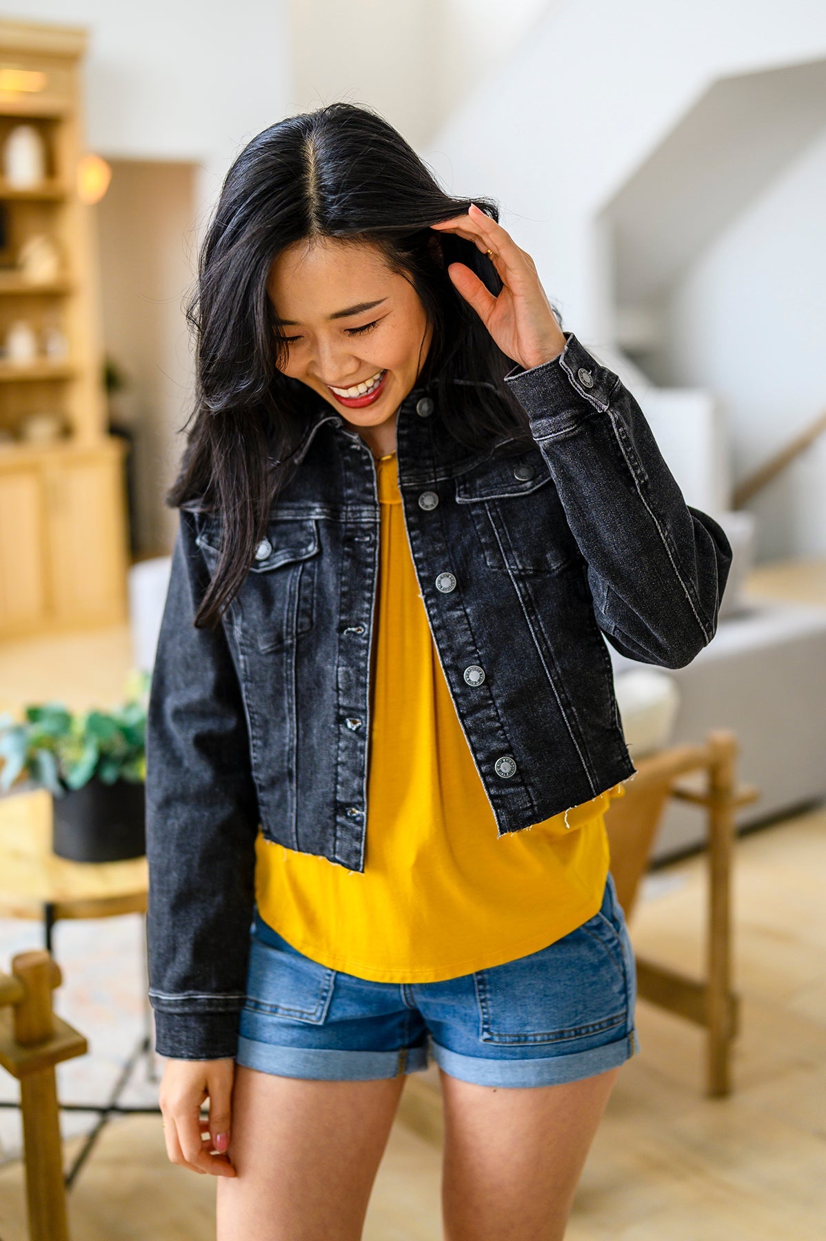 Charlie Cropped Denim Jacket from Judy Blue