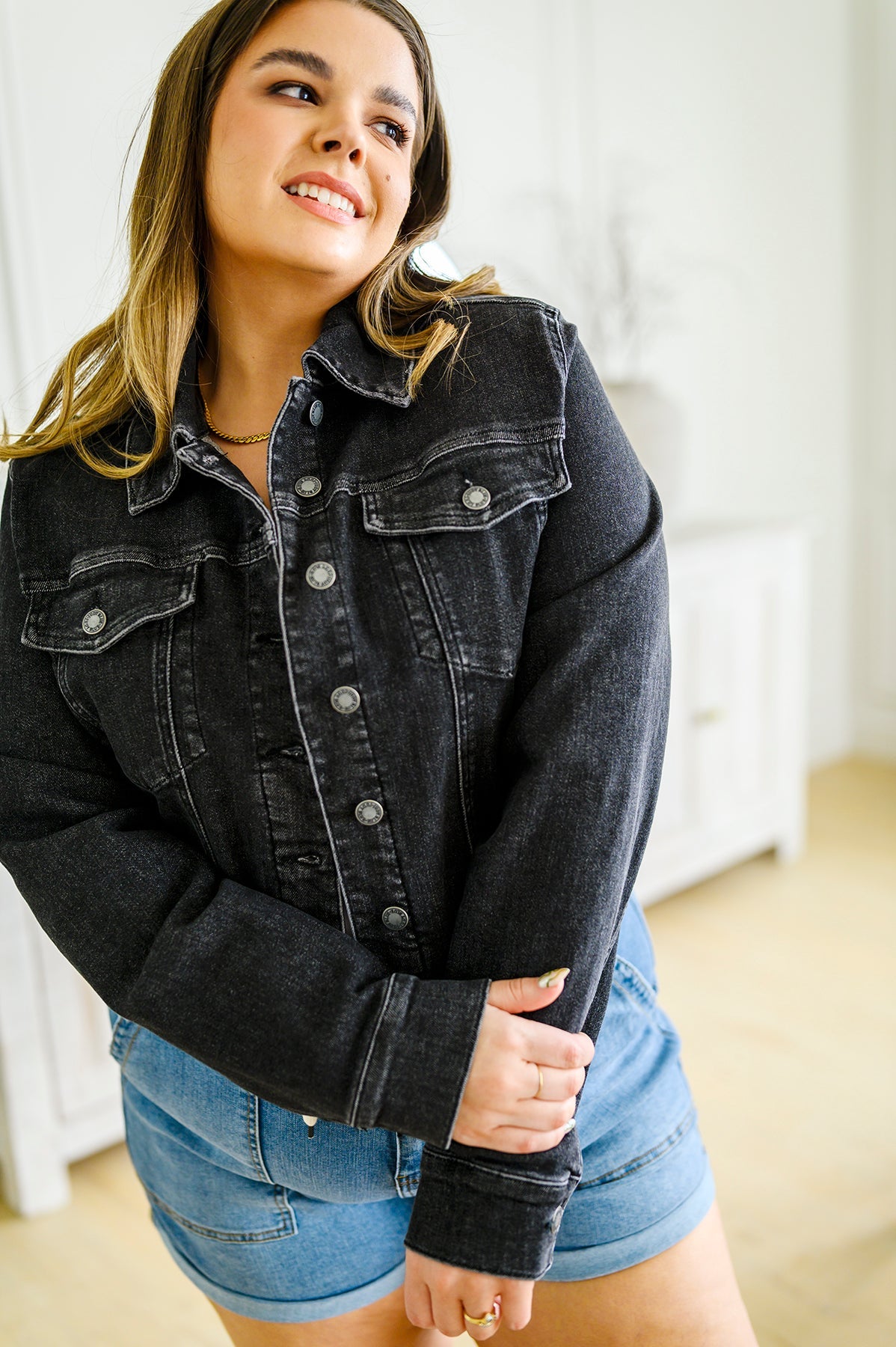 Charlie Cropped Denim Jacket from Judy Blue