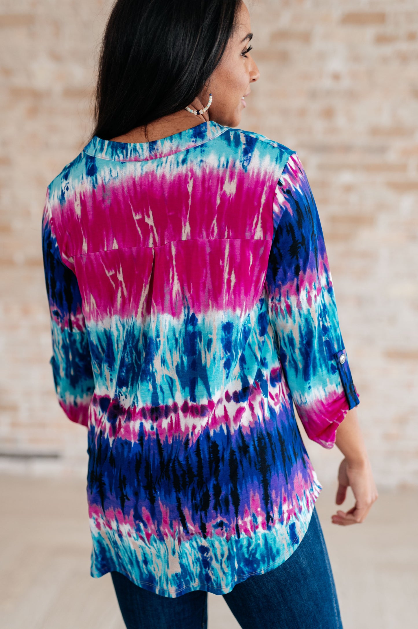 Little Lovely Lizzy Blouse in Tie Dye