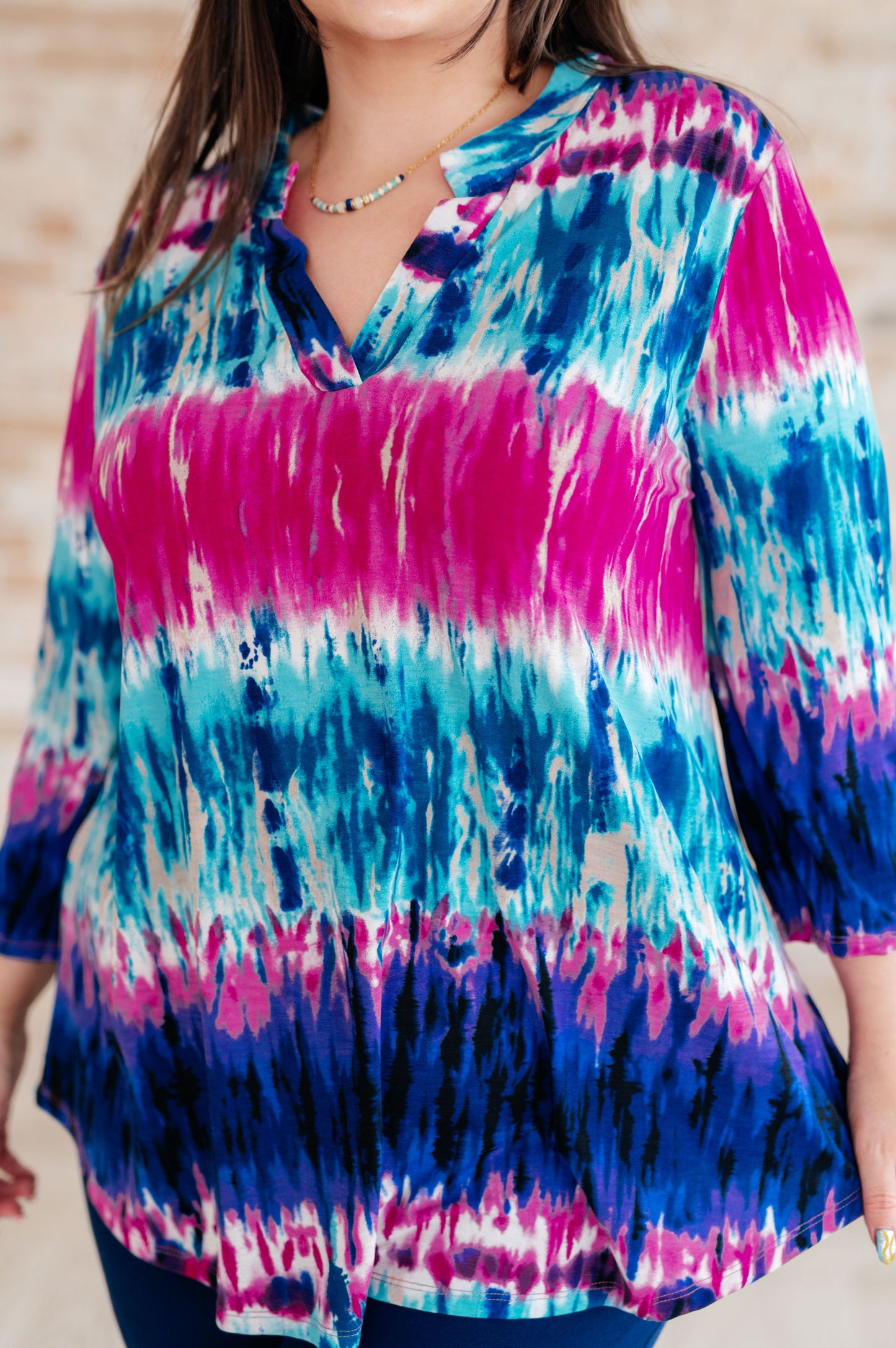 Little Lovely Lizzy Blouse in Tie Dye