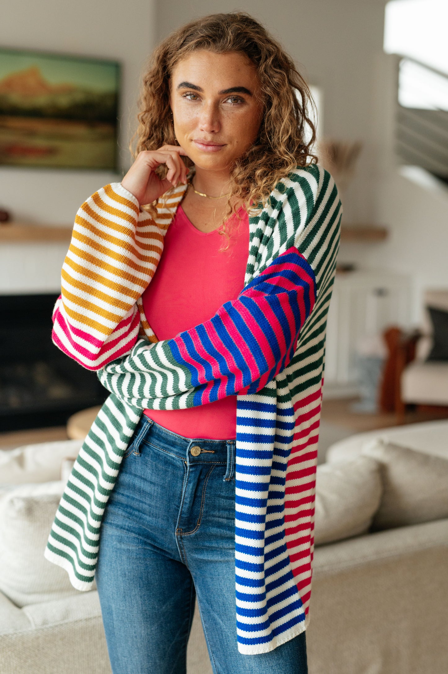 Color Between the Lines Striped Cardigan