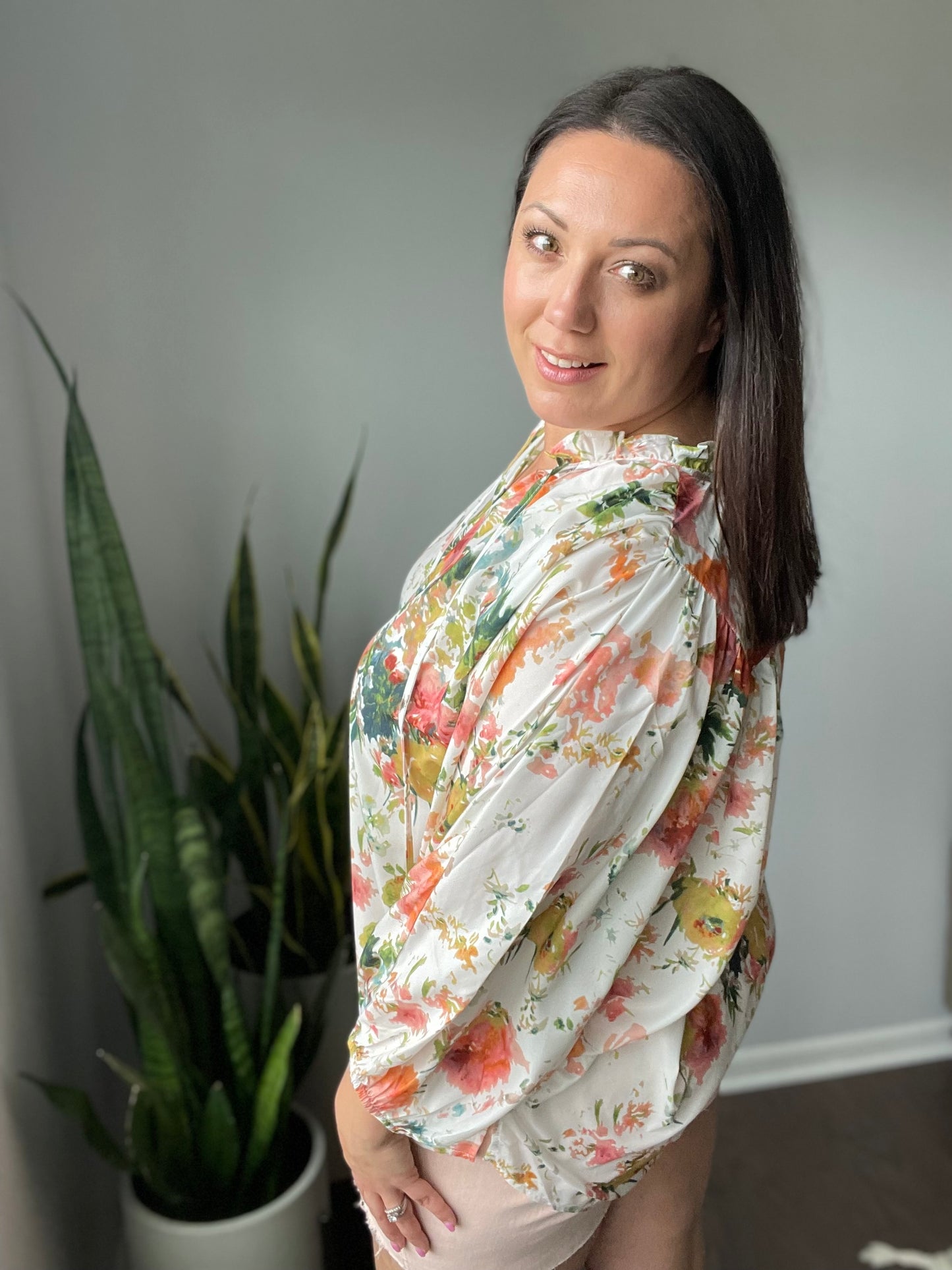 Spring Haiku Floral Blouse