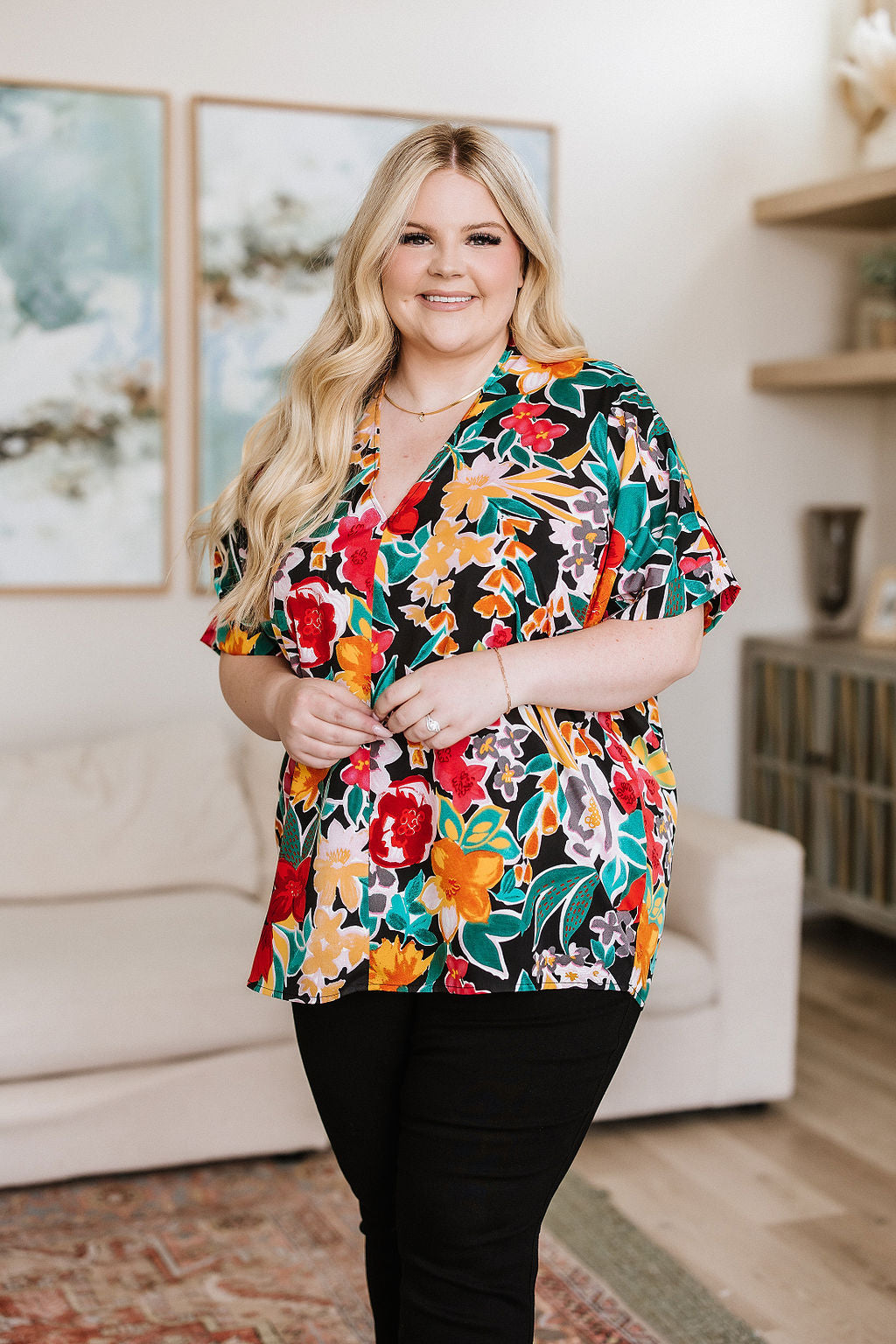 Pretty in Paradise Floral Blouse
